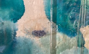 Inflorescence - œuvre verre, d'encre et de metal