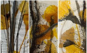 Soliflore- œuvre verre, encre et végétal